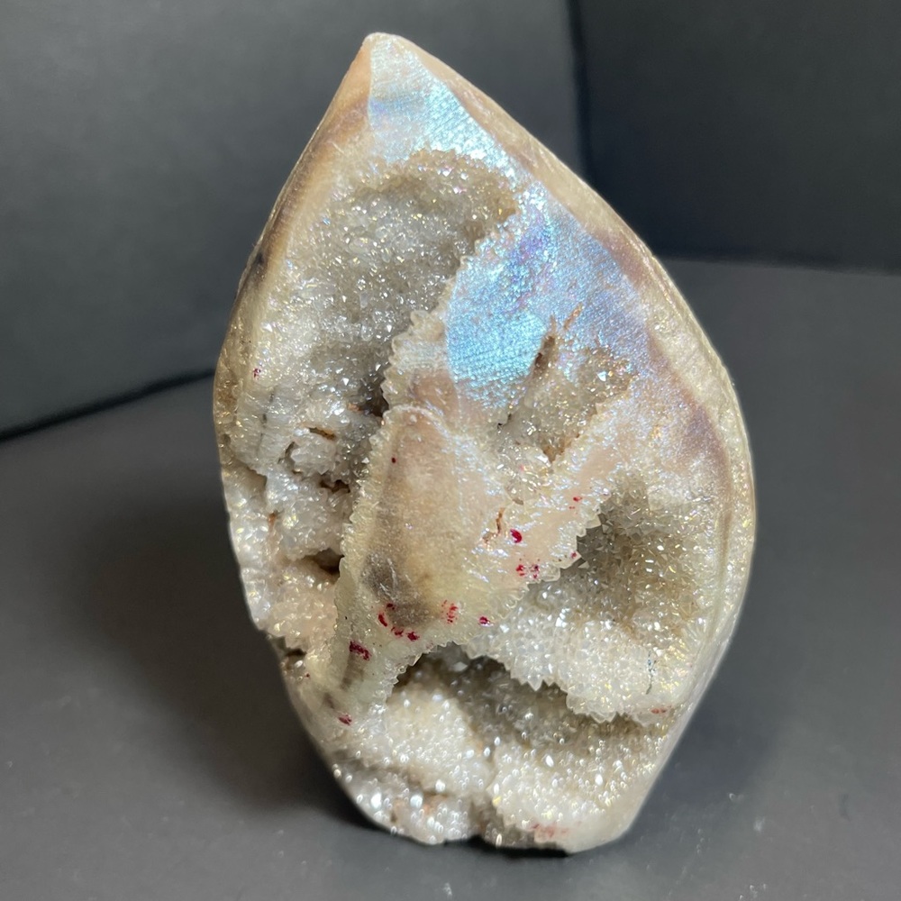 Druzy Moonstone Agate Flame 388g